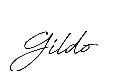 Gildo stylish signature style. Best Handwritten Sign (Antro_Vectra_Bolder) for my name. Handwritten Signature Collection Ideas for my name Gildo. Gildo signature style 7 images and pictures png