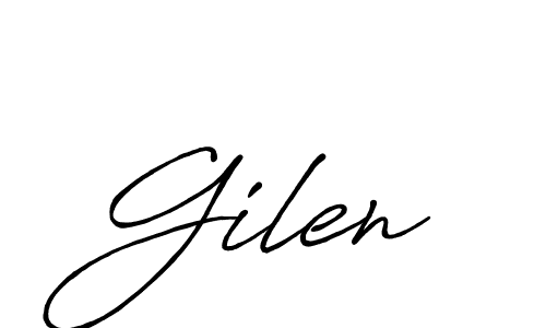 Make a beautiful signature design for name Gilen. With this signature (Antro_Vectra_Bolder) style, you can create a handwritten signature for free. Gilen signature style 7 images and pictures png