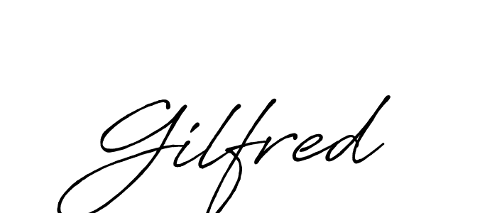 How to make Gilfred signature? Antro_Vectra_Bolder is a professional autograph style. Create handwritten signature for Gilfred name. Gilfred signature style 7 images and pictures png