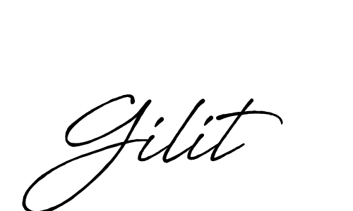 if you are searching for the best signature style for your name Gilit. so please give up your signature search. here we have designed multiple signature styles  using Antro_Vectra_Bolder. Gilit signature style 7 images and pictures png