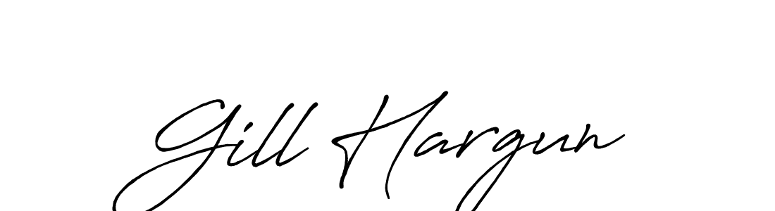Create a beautiful signature design for name Gill Hargun. With this signature (Antro_Vectra_Bolder) fonts, you can make a handwritten signature for free. Gill Hargun signature style 7 images and pictures png