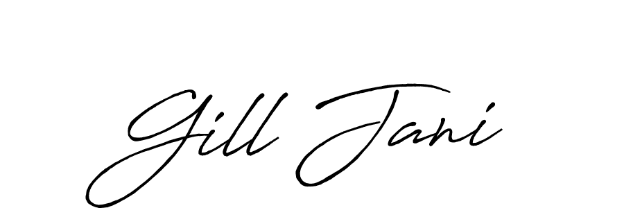 How to make Gill Jani signature? Antro_Vectra_Bolder is a professional autograph style. Create handwritten signature for Gill Jani name. Gill Jani signature style 7 images and pictures png