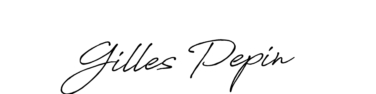 Design your own signature with our free online signature maker. With this signature software, you can create a handwritten (Antro_Vectra_Bolder) signature for name Gilles Pepin. Gilles Pepin signature style 7 images and pictures png