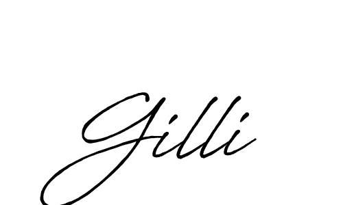 It looks lik you need a new signature style for name Gilli. Design unique handwritten (Antro_Vectra_Bolder) signature with our free signature maker in just a few clicks. Gilli signature style 7 images and pictures png