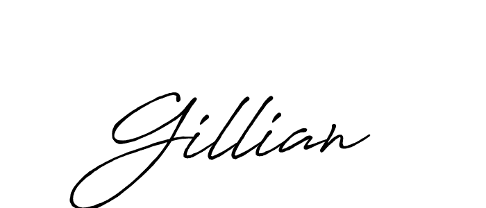 Make a beautiful signature design for name Gillian. With this signature (Antro_Vectra_Bolder) style, you can create a handwritten signature for free. Gillian signature style 7 images and pictures png