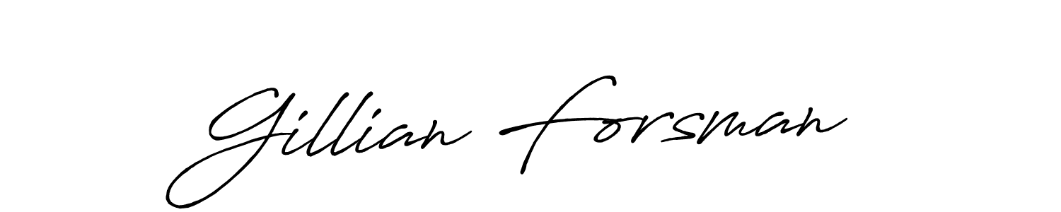 How to make Gillian Forsman name signature. Use Antro_Vectra_Bolder style for creating short signs online. This is the latest handwritten sign. Gillian Forsman signature style 7 images and pictures png