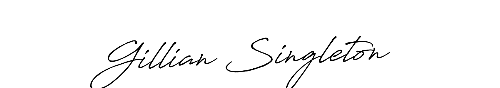 Also we have Gillian Singleton name is the best signature style. Create professional handwritten signature collection using Antro_Vectra_Bolder autograph style. Gillian Singleton signature style 7 images and pictures png