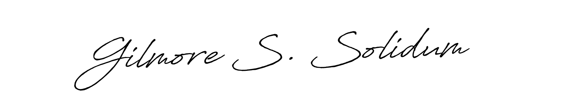 if you are searching for the best signature style for your name Gilmore S. Solidum. so please give up your signature search. here we have designed multiple signature styles  using Antro_Vectra_Bolder. Gilmore S. Solidum signature style 7 images and pictures png