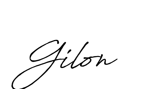 Also You can easily find your signature by using the search form. We will create Gilon name handwritten signature images for you free of cost using Antro_Vectra_Bolder sign style. Gilon signature style 7 images and pictures png