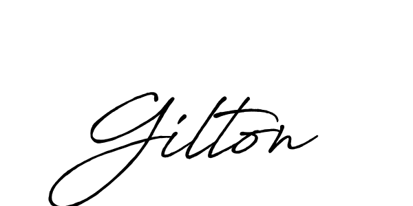 Also we have Gilton name is the best signature style. Create professional handwritten signature collection using Antro_Vectra_Bolder autograph style. Gilton signature style 7 images and pictures png