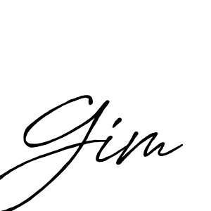 Use a signature maker to create a handwritten signature online. With this signature software, you can design (Antro_Vectra_Bolder) your own signature for name Gim. Gim signature style 7 images and pictures png