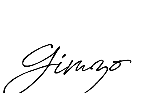 Gimzo stylish signature style. Best Handwritten Sign (Antro_Vectra_Bolder) for my name. Handwritten Signature Collection Ideas for my name Gimzo. Gimzo signature style 7 images and pictures png