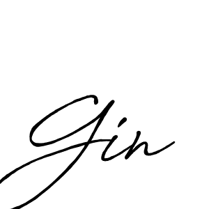 Gin stylish signature style. Best Handwritten Sign (Antro_Vectra_Bolder) for my name. Handwritten Signature Collection Ideas for my name Gin. Gin signature style 7 images and pictures png