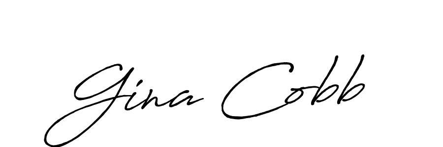 Gina Cobb stylish signature style. Best Handwritten Sign (Antro_Vectra_Bolder) for my name. Handwritten Signature Collection Ideas for my name Gina Cobb. Gina Cobb signature style 7 images and pictures png