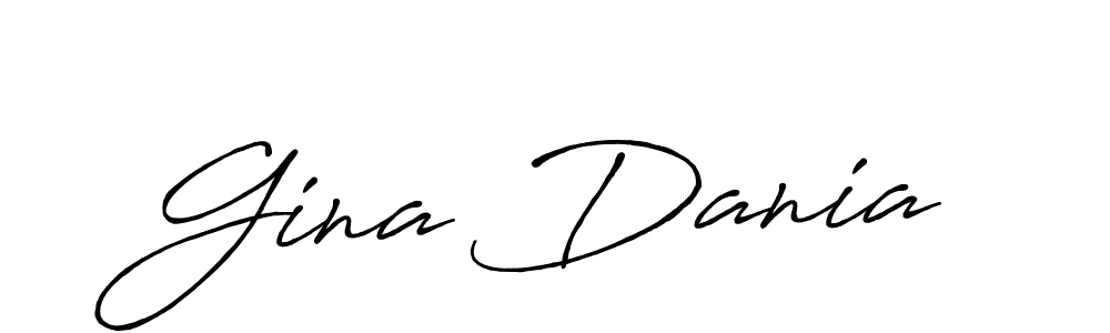 How to make Gina Dania name signature. Use Antro_Vectra_Bolder style for creating short signs online. This is the latest handwritten sign. Gina Dania signature style 7 images and pictures png