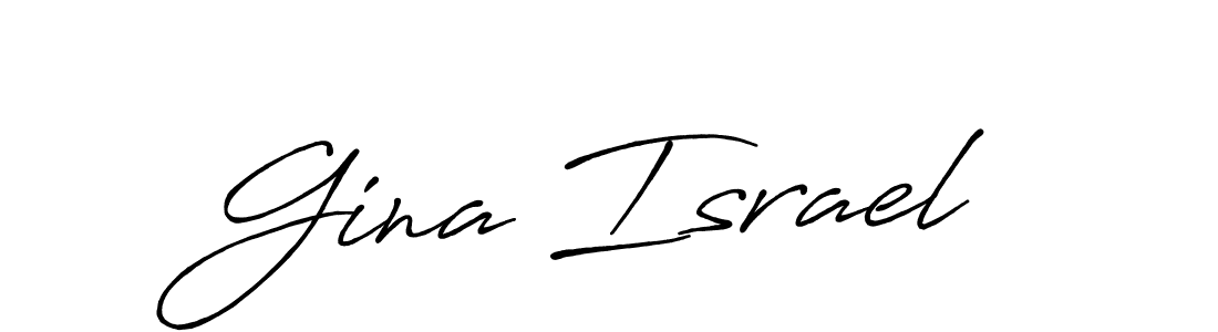 Create a beautiful signature design for name Gina Israel. With this signature (Antro_Vectra_Bolder) fonts, you can make a handwritten signature for free. Gina Israel signature style 7 images and pictures png