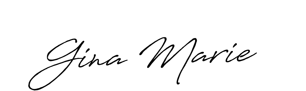 Gina Marie stylish signature style. Best Handwritten Sign (Antro_Vectra_Bolder) for my name. Handwritten Signature Collection Ideas for my name Gina Marie. Gina Marie signature style 7 images and pictures png