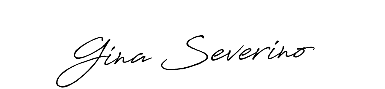 How to make Gina Severino name signature. Use Antro_Vectra_Bolder style for creating short signs online. This is the latest handwritten sign. Gina Severino signature style 7 images and pictures png