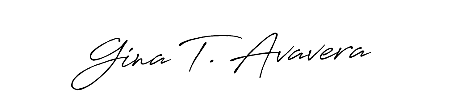 Similarly Antro_Vectra_Bolder is the best handwritten signature design. Signature creator online .You can use it as an online autograph creator for name Gina T. Avavera. Gina T. Avavera signature style 7 images and pictures png