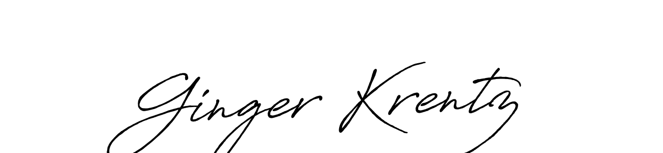 How to make Ginger Krentz name signature. Use Antro_Vectra_Bolder style for creating short signs online. This is the latest handwritten sign. Ginger Krentz signature style 7 images and pictures png