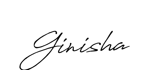 How to make Ginisha name signature. Use Antro_Vectra_Bolder style for creating short signs online. This is the latest handwritten sign. Ginisha signature style 7 images and pictures png