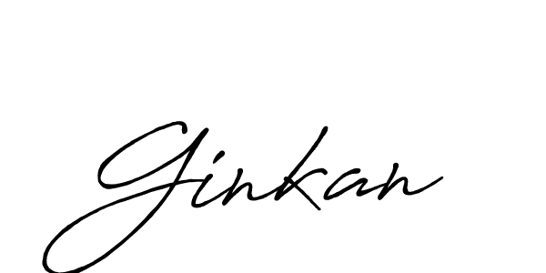 Make a beautiful signature design for name Ginkan. With this signature (Antro_Vectra_Bolder) style, you can create a handwritten signature for free. Ginkan signature style 7 images and pictures png