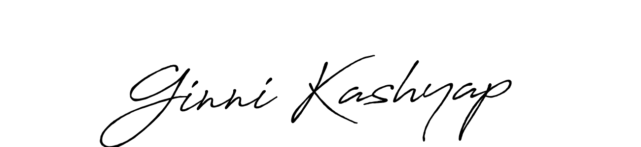 How to make Ginni Kashyap name signature. Use Antro_Vectra_Bolder style for creating short signs online. This is the latest handwritten sign. Ginni Kashyap signature style 7 images and pictures png