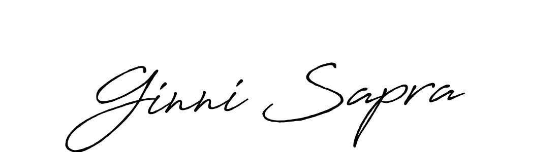 Ginni Sapra stylish signature style. Best Handwritten Sign (Antro_Vectra_Bolder) for my name. Handwritten Signature Collection Ideas for my name Ginni Sapra. Ginni Sapra signature style 7 images and pictures png