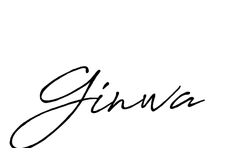 How to make Ginwa signature? Antro_Vectra_Bolder is a professional autograph style. Create handwritten signature for Ginwa name. Ginwa signature style 7 images and pictures png