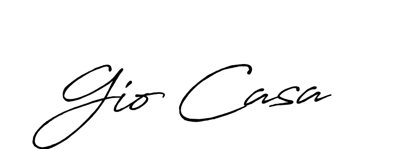 Use a signature maker to create a handwritten signature online. With this signature software, you can design (Antro_Vectra_Bolder) your own signature for name Gio Casa. Gio Casa signature style 7 images and pictures png