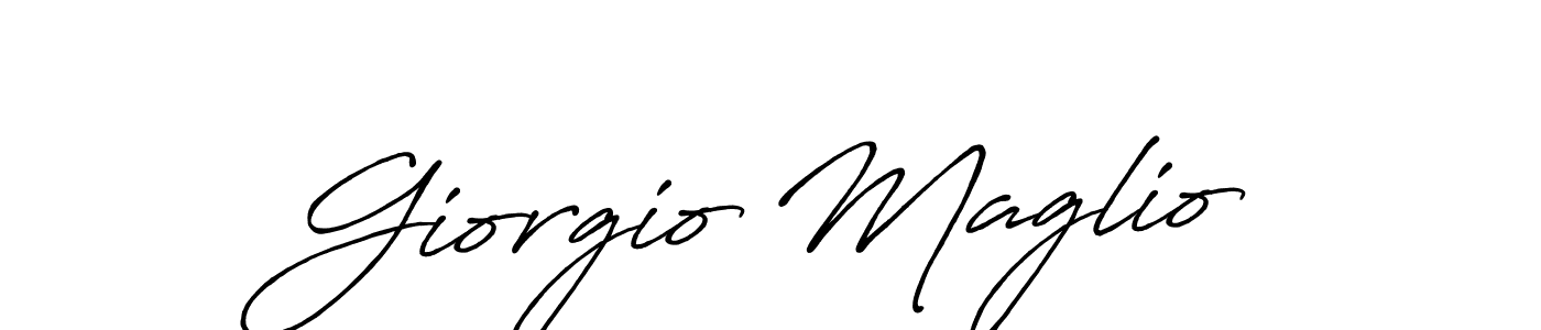 Giorgio Maglio stylish signature style. Best Handwritten Sign (Antro_Vectra_Bolder) for my name. Handwritten Signature Collection Ideas for my name Giorgio Maglio. Giorgio Maglio signature style 7 images and pictures png