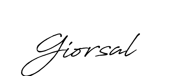 Make a beautiful signature design for name Giorsal. With this signature (Antro_Vectra_Bolder) style, you can create a handwritten signature for free. Giorsal signature style 7 images and pictures png