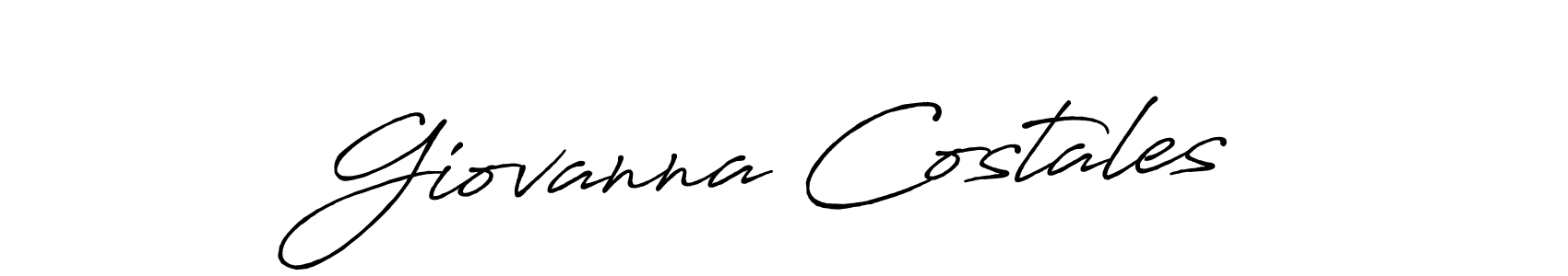 Make a beautiful signature design for name Giovanna Costales. With this signature (Antro_Vectra_Bolder) style, you can create a handwritten signature for free. Giovanna Costales signature style 7 images and pictures png