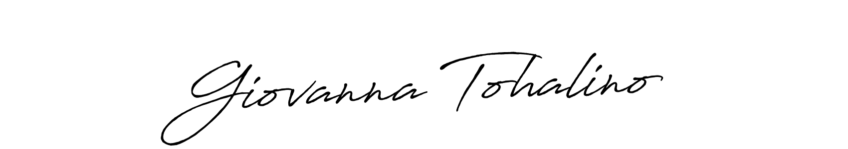 How to make Giovanna Tohalino name signature. Use Antro_Vectra_Bolder style for creating short signs online. This is the latest handwritten sign. Giovanna Tohalino signature style 7 images and pictures png