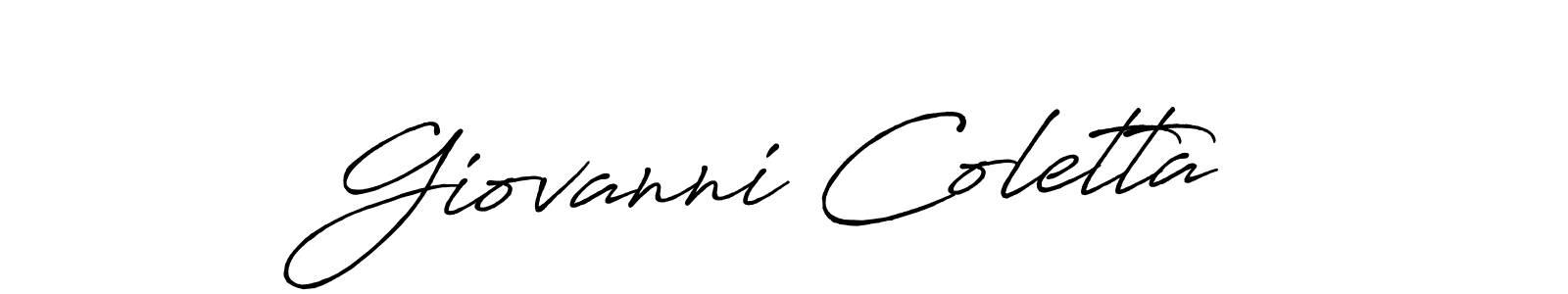 Giovanni Coletta stylish signature style. Best Handwritten Sign (Antro_Vectra_Bolder) for my name. Handwritten Signature Collection Ideas for my name Giovanni Coletta. Giovanni Coletta signature style 7 images and pictures png