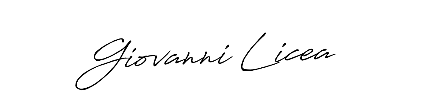 Make a beautiful signature design for name Giovanni Licea. With this signature (Antro_Vectra_Bolder) style, you can create a handwritten signature for free. Giovanni Licea signature style 7 images and pictures png
