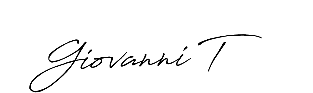 Use a signature maker to create a handwritten signature online. With this signature software, you can design (Antro_Vectra_Bolder) your own signature for name Giovanni T. Giovanni T signature style 7 images and pictures png