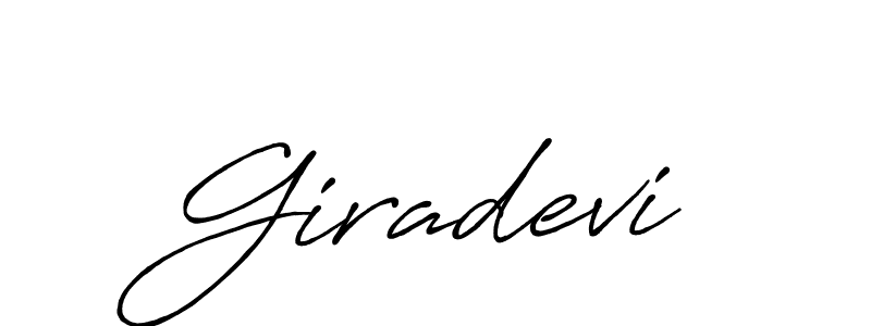 Use a signature maker to create a handwritten signature online. With this signature software, you can design (Antro_Vectra_Bolder) your own signature for name Giradevi. Giradevi signature style 7 images and pictures png