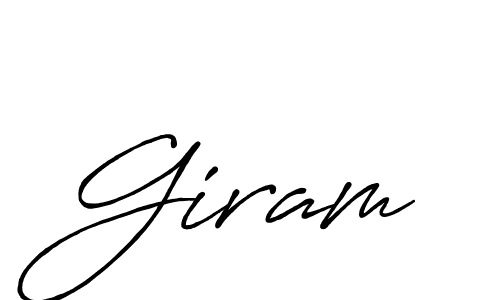 Giram stylish signature style. Best Handwritten Sign (Antro_Vectra_Bolder) for my name. Handwritten Signature Collection Ideas for my name Giram. Giram signature style 7 images and pictures png