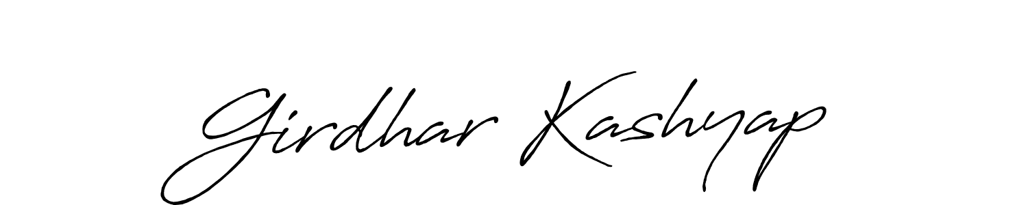 Girdhar Kashyap stylish signature style. Best Handwritten Sign (Antro_Vectra_Bolder) for my name. Handwritten Signature Collection Ideas for my name Girdhar Kashyap. Girdhar Kashyap signature style 7 images and pictures png