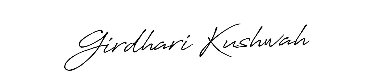 You should practise on your own different ways (Antro_Vectra_Bolder) to write your name (Girdhari Kushwah) in signature. don't let someone else do it for you. Girdhari Kushwah signature style 7 images and pictures png