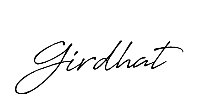 Also You can easily find your signature by using the search form. We will create Girdhat name handwritten signature images for you free of cost using Antro_Vectra_Bolder sign style. Girdhat signature style 7 images and pictures png