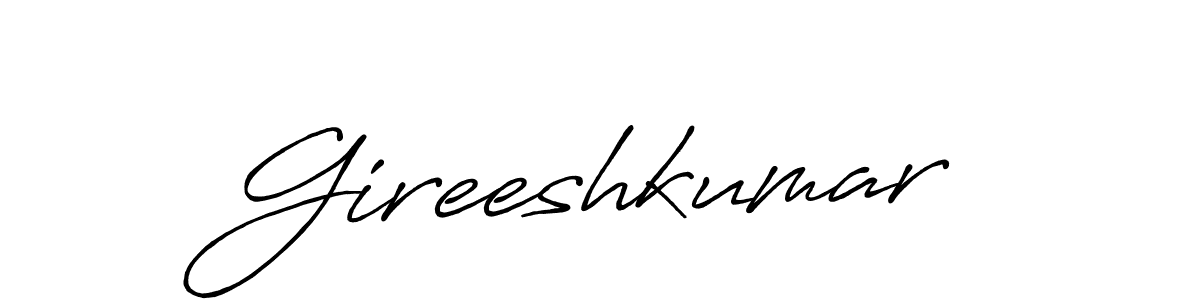 Make a beautiful signature design for name Gireeshkumar. Use this online signature maker to create a handwritten signature for free. Gireeshkumar signature style 7 images and pictures png