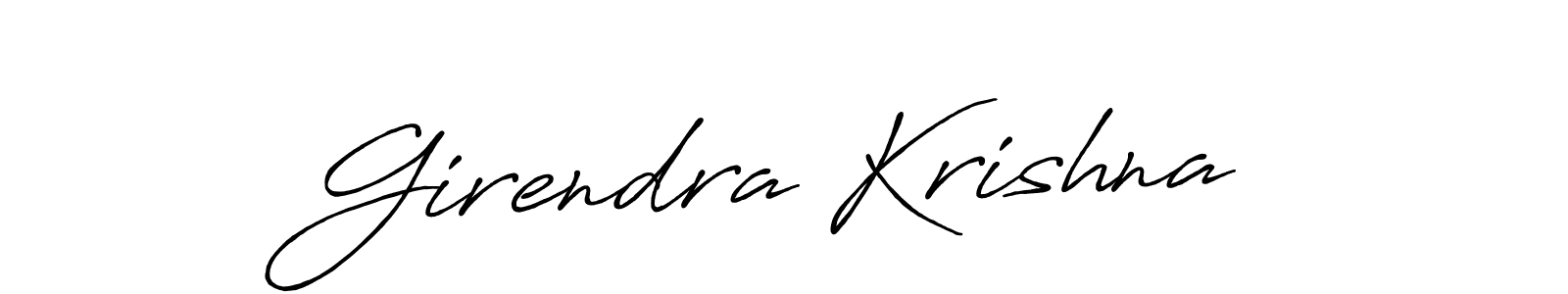 You should practise on your own different ways (Antro_Vectra_Bolder) to write your name (Girendra Krishna) in signature. don't let someone else do it for you. Girendra Krishna signature style 7 images and pictures png