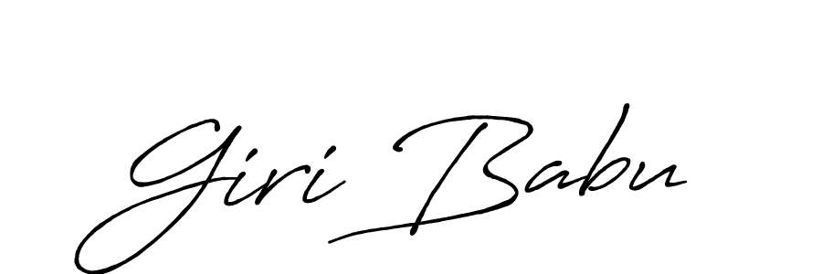 Giri Babu stylish signature style. Best Handwritten Sign (Antro_Vectra_Bolder) for my name. Handwritten Signature Collection Ideas for my name Giri Babu. Giri Babu signature style 7 images and pictures png