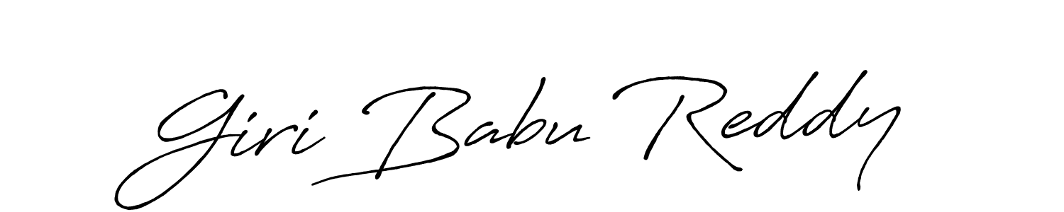 Similarly Antro_Vectra_Bolder is the best handwritten signature design. Signature creator online .You can use it as an online autograph creator for name Giri Babu Reddy. Giri Babu Reddy signature style 7 images and pictures png