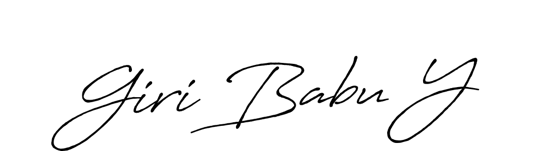 Make a short Giri Babu Y signature style. Manage your documents anywhere anytime using Antro_Vectra_Bolder. Create and add eSignatures, submit forms, share and send files easily. Giri Babu Y signature style 7 images and pictures png