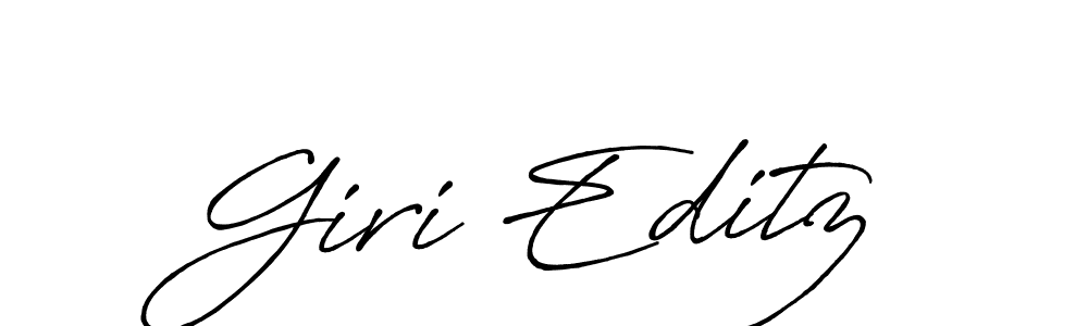 It looks lik you need a new signature style for name Giri Editz. Design unique handwritten (Antro_Vectra_Bolder) signature with our free signature maker in just a few clicks. Giri Editz signature style 7 images and pictures png