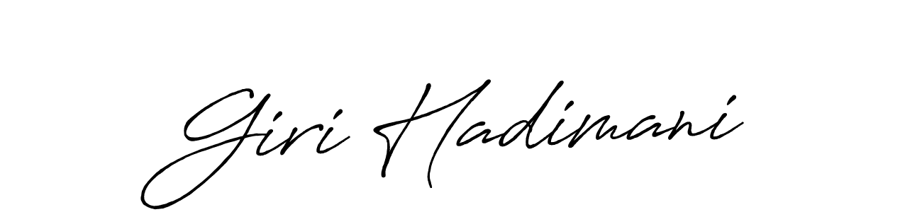 How to make Giri Hadimani name signature. Use Antro_Vectra_Bolder style for creating short signs online. This is the latest handwritten sign. Giri Hadimani signature style 7 images and pictures png