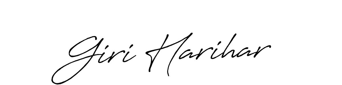 Use a signature maker to create a handwritten signature online. With this signature software, you can design (Antro_Vectra_Bolder) your own signature for name Giri Harihar. Giri Harihar signature style 7 images and pictures png